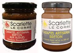 Cramel breton et algues confectionn par Scarlette le Corre  et conditionnes en verrine.en bretagne