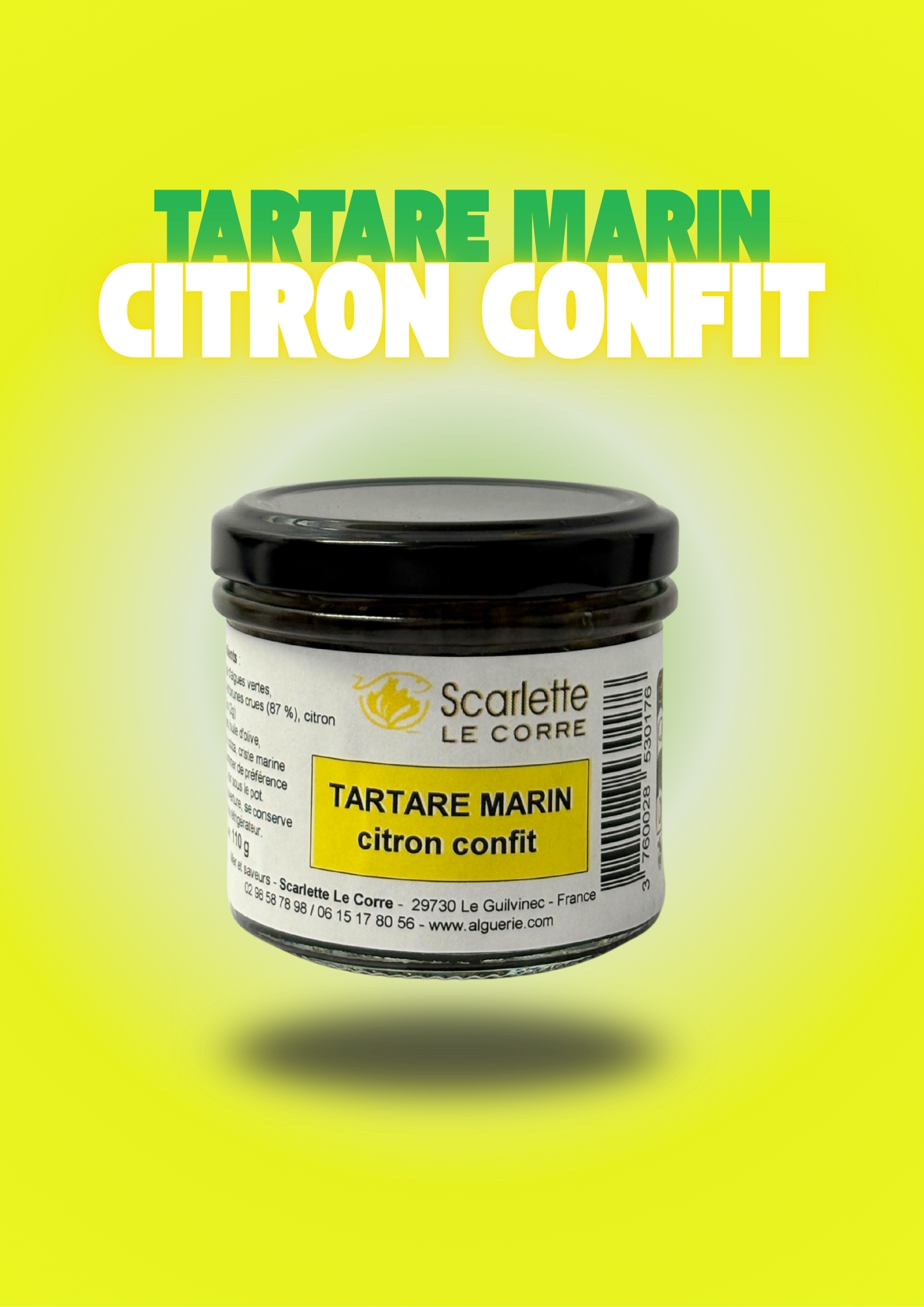 tartare d'algues - citron confit - verrine de 110g
