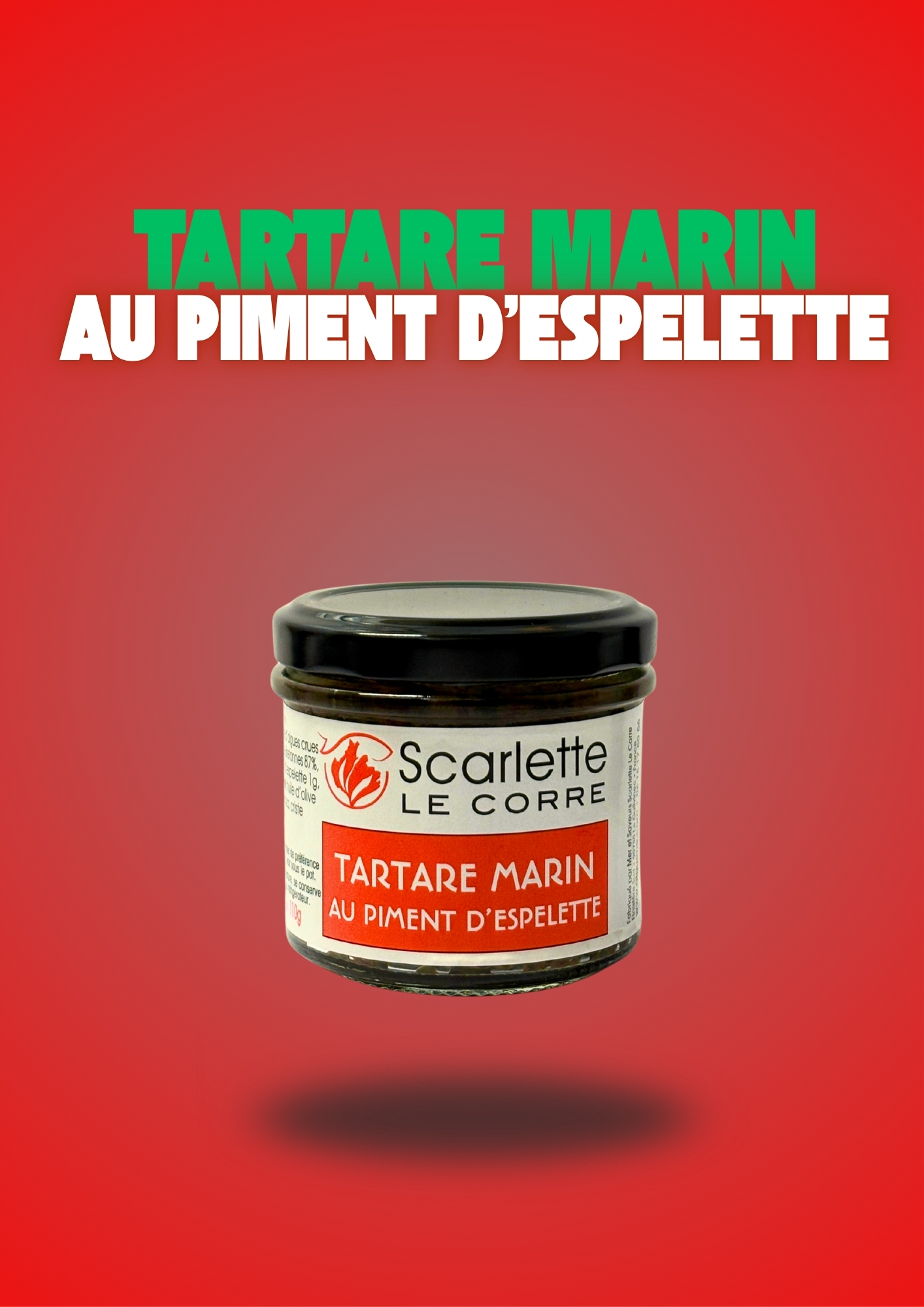 Tartare d'algues - piment d'Espelette - verrine de 110g